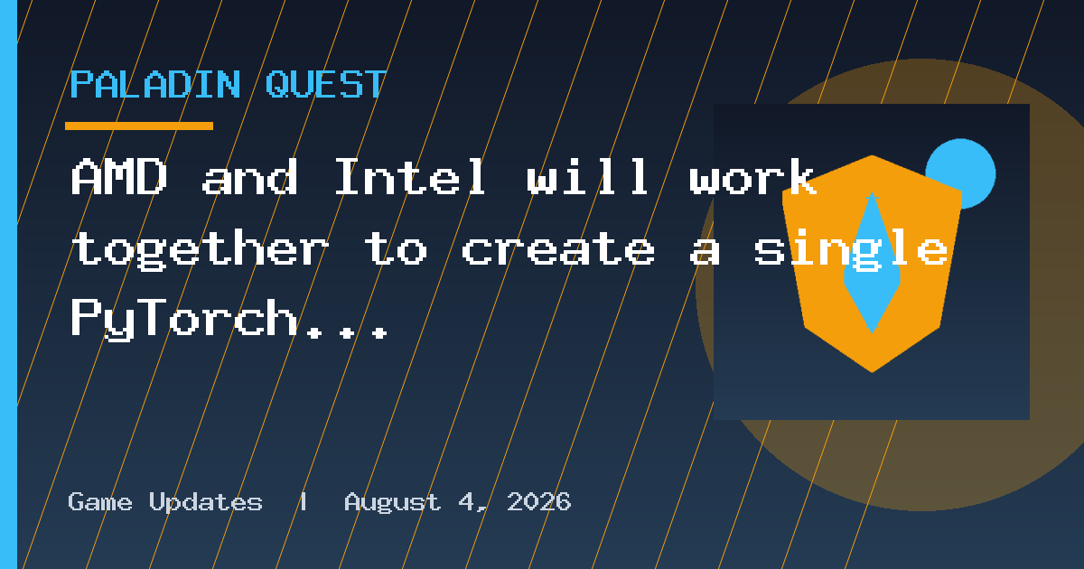 AMD and Intel will work together to create a single PyTorch code path