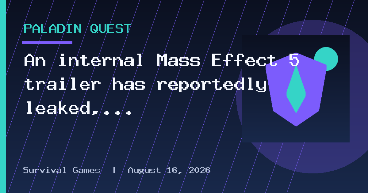 An internal Mass Effect 5 trailer has reportedly leaked, offering you a glimpse