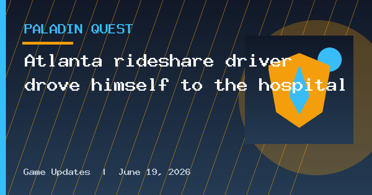 Atlanta rideshare driver drove himself to the hospital