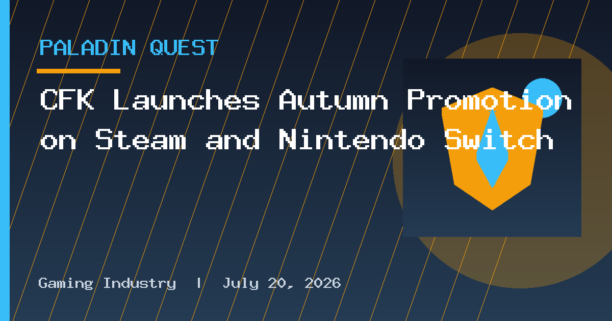 CFK Launches Autumn Promotion on Steam and Nintendo Switch