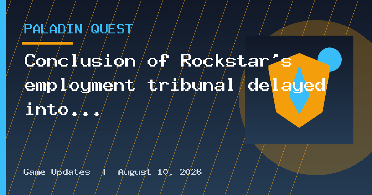 Conclusion of Rockstar's employment tribunal delayed into November, almost day