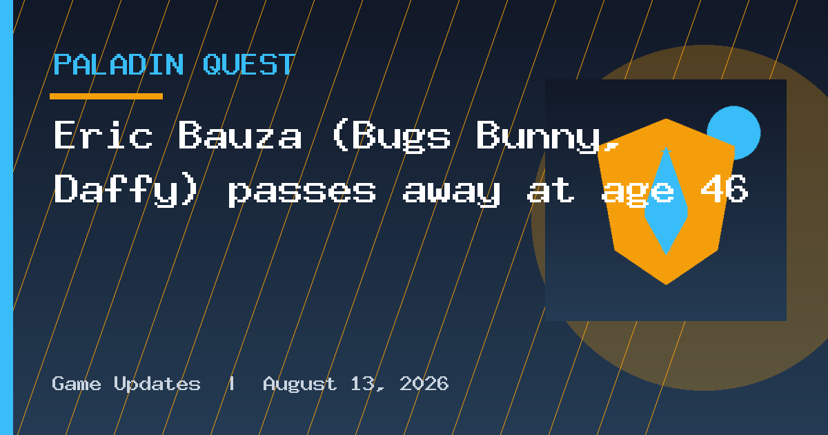 Eric Bauza (Bugs Bunny, Daffy) passes away at age 46