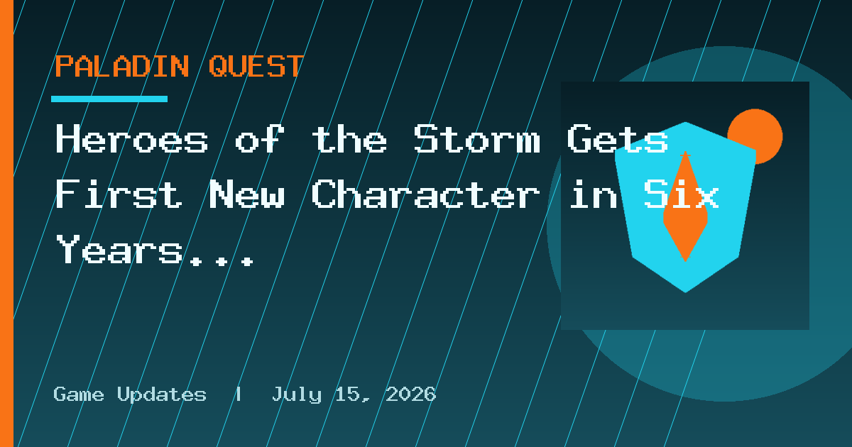 Heroes of the Storm Gets First New Character in Six Years
