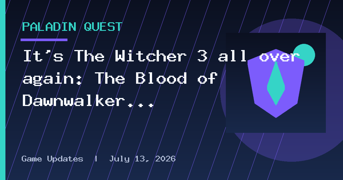 It's The Witcher 3 all over again: The Blood of Dawnwalker New Game Plus