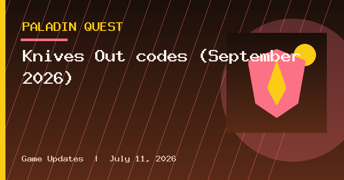 Knives Out codes (September 2026)