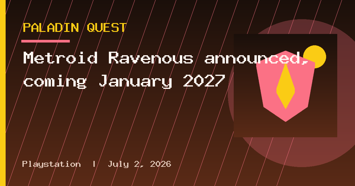 Metroid Ravenous announced, coming January 2027