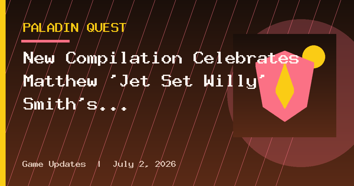 New Compilation Celebrates Matthew 'Jet Set Willy' Smith's Indelible ZX Spectrum