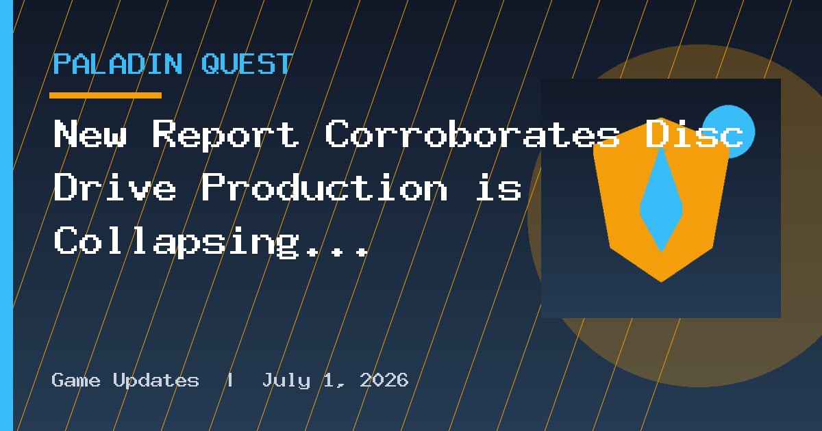 New Report Corroborates Disc Drive Production is Collapsing as Digital-Only