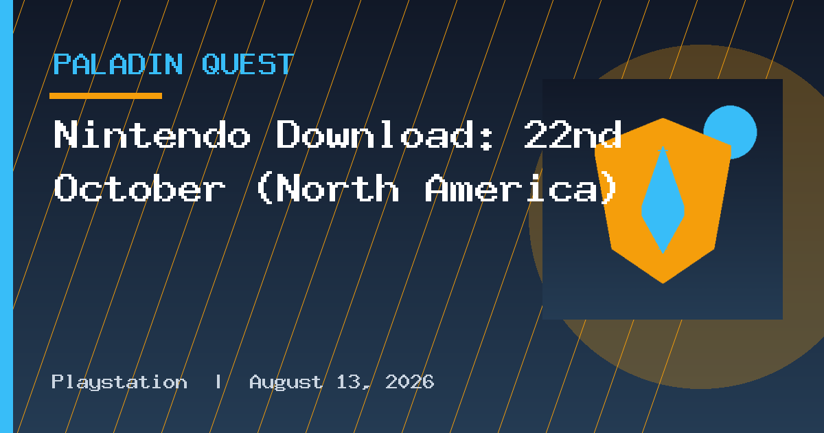 Nintendo Download: 22nd October (North America)