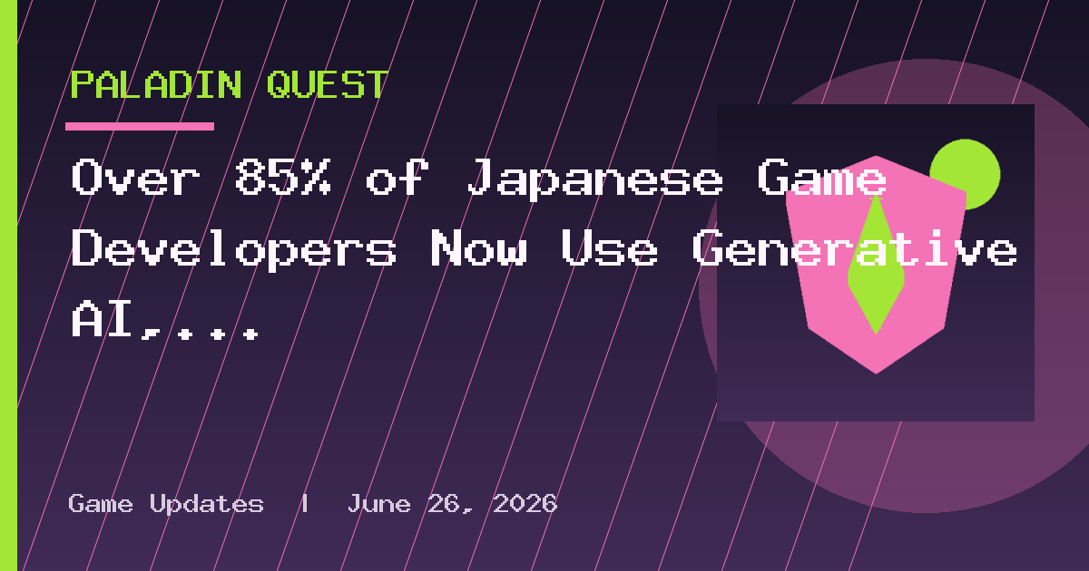 Over 85% of Japanese Game Developers Now Use Generative AI, According to TGS