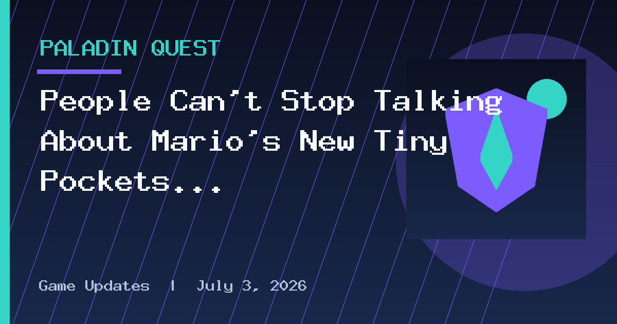People Can’t Stop Talking About Mario’s New Tiny Pockets