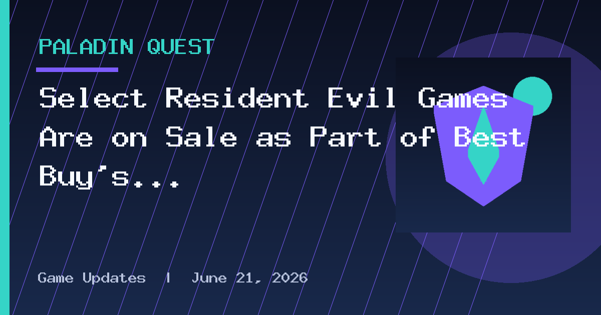 Select Resident Evil Games Are on Sale as Part of Best Buy’s Deal
