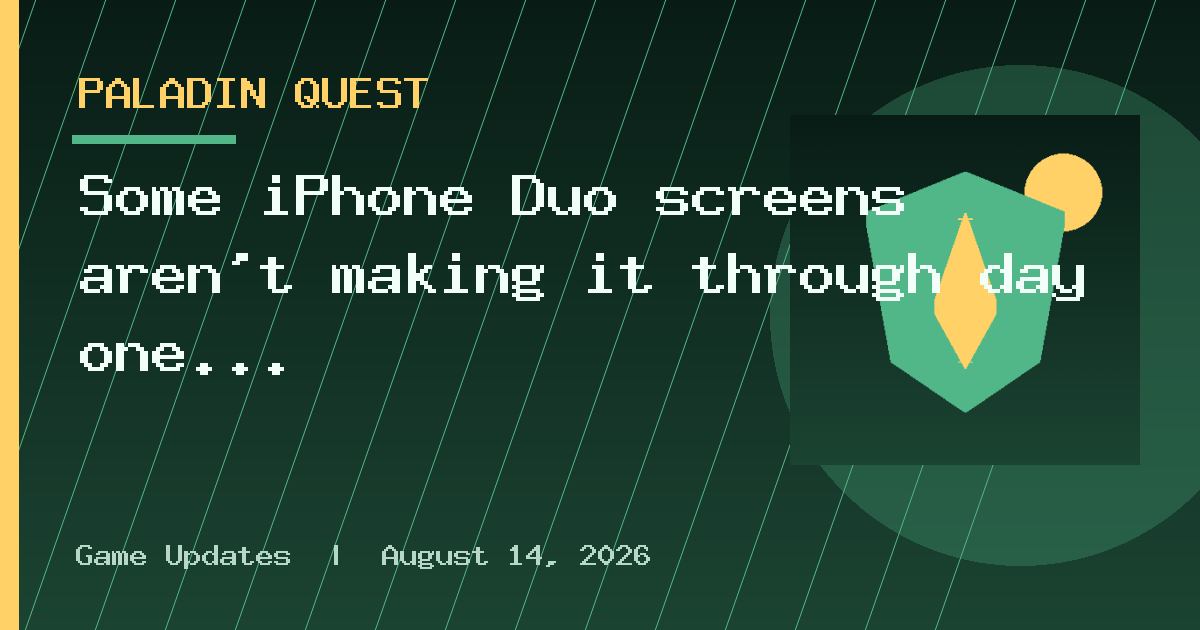 Some iPhone Duo screens aren’t making it through day one