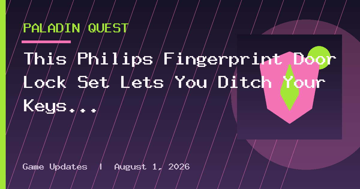 This Philips Fingerprint Door Lock Set Lets You Ditch Your Keys for Less Than